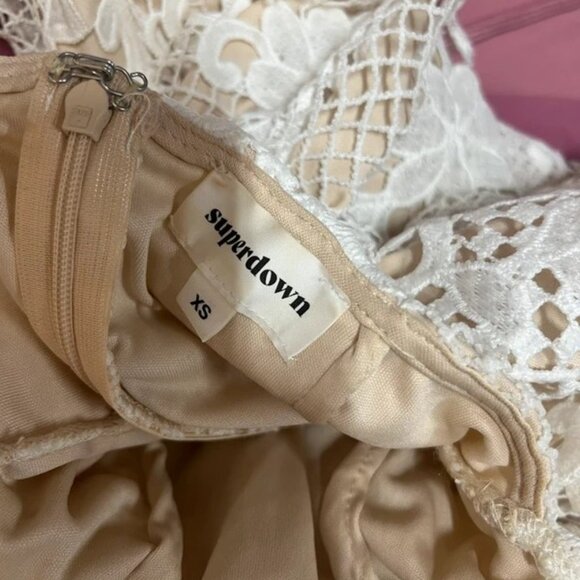 Superdown Brianna open back dress in white size XS - Picture 9 of 9